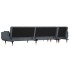 Sofá cama en forma de L terciopelo gris oscuro 275x140x70