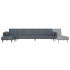 Sofá cama en forma de L terciopelo gris oscuro 275x140x70