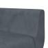 Sofá cama en forma de L terciopelo gris oscuro 275x140x70