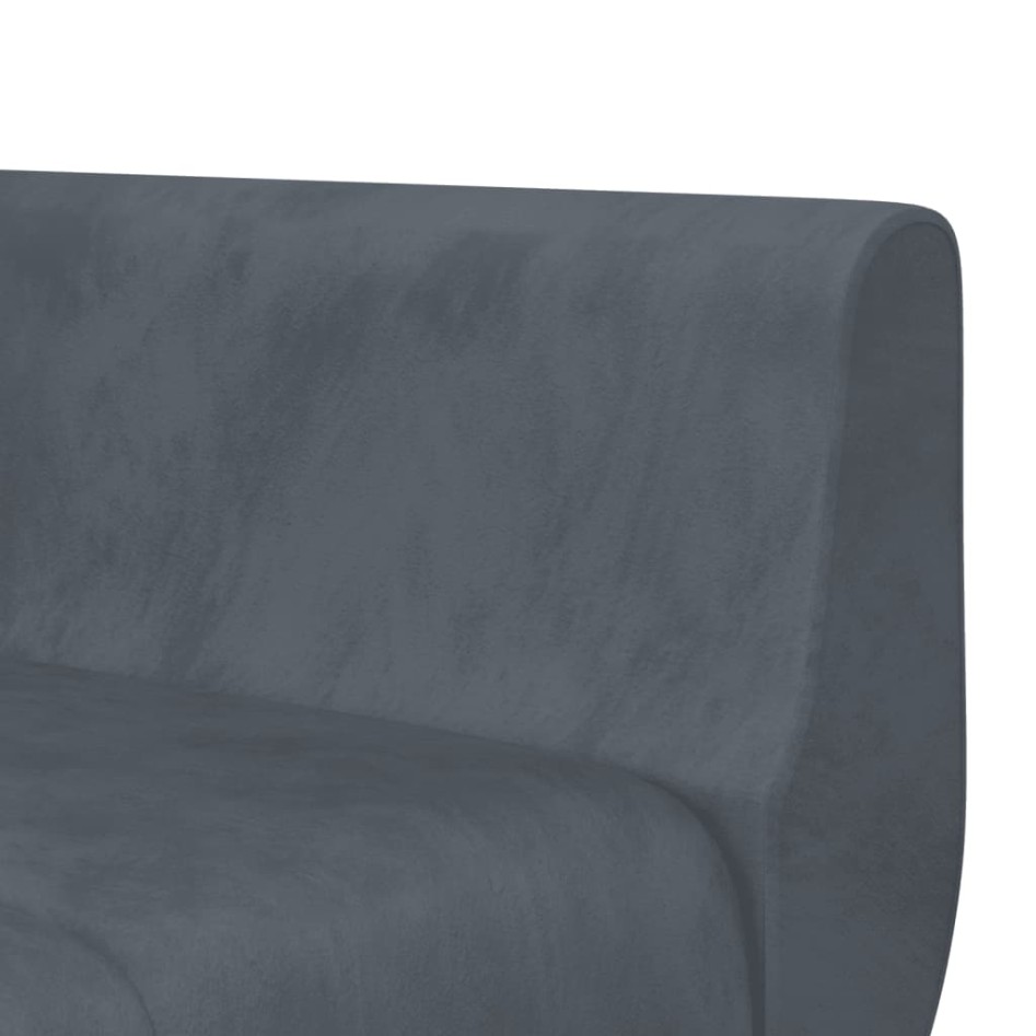 Sofá cama en forma de L terciopelo gris oscuro 275x140x70