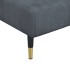 Sofá cama en forma de L terciopelo gris oscuro 275x140x70