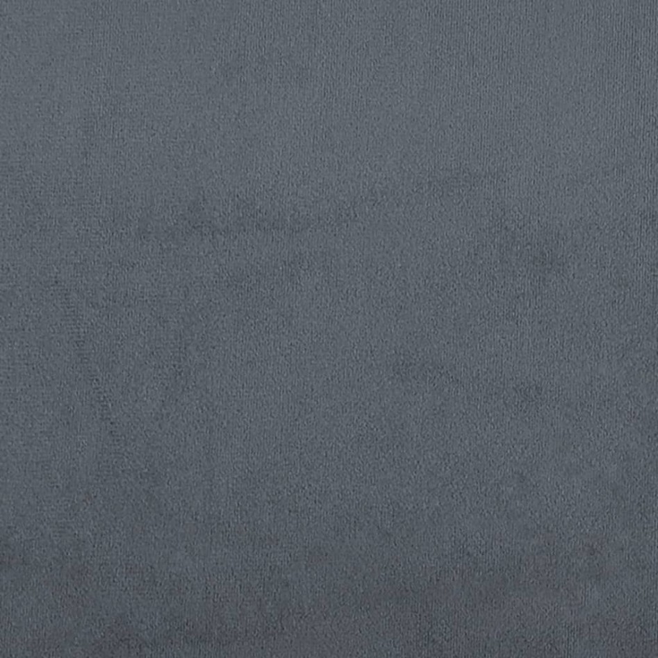 Sofá cama en forma de L terciopelo gris oscuro 275x140x70