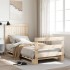 Estructura de cama con cabecero madera maciza de pino 90x200