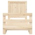 Estructura de cama con cabecero madera maciza de pino 90x200
