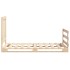 Estructura de cama con cabecero madera maciza de pino 90x200