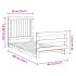 Estructura de cama con cabecero madera maciza de pino 90x200