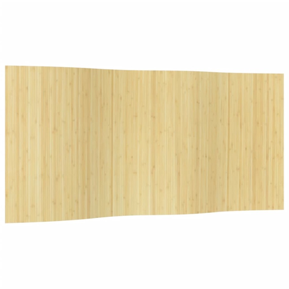Biombo divisor de bambú color natural claro 165x400