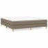 Cama sin colchón tela gris taupe 180x200