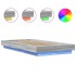 Estructura cama con luces LED madera gris Sonoma 75x190