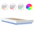 Estructura de cama con LED madera ingeniería blanco 90x200