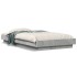 Estructura cama con luces LED madera gris hormigón 90x190