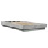 Estructura cama con luces LED madera gris hormigón 90x190
