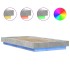 Estructura cama con luces LED madera gris hormigón 90x190