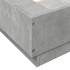 Estructura cama con luces LED madera gris hormigón 90x190