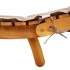 Tumbona con cojín taupe madera maciza de