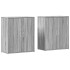 Aparador de madera de ingeniería 2 uds gris Sonoma 60x31x70
