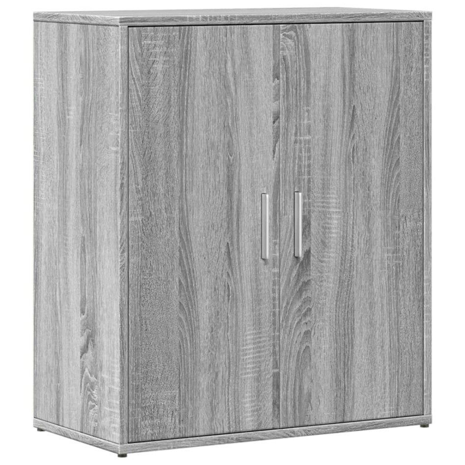 Aparador de madera de ingeniería 2 uds gris Sonoma 60x31x70
