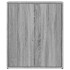 Aparador de madera de ingeniería 2 uds gris Sonoma 60x31x70