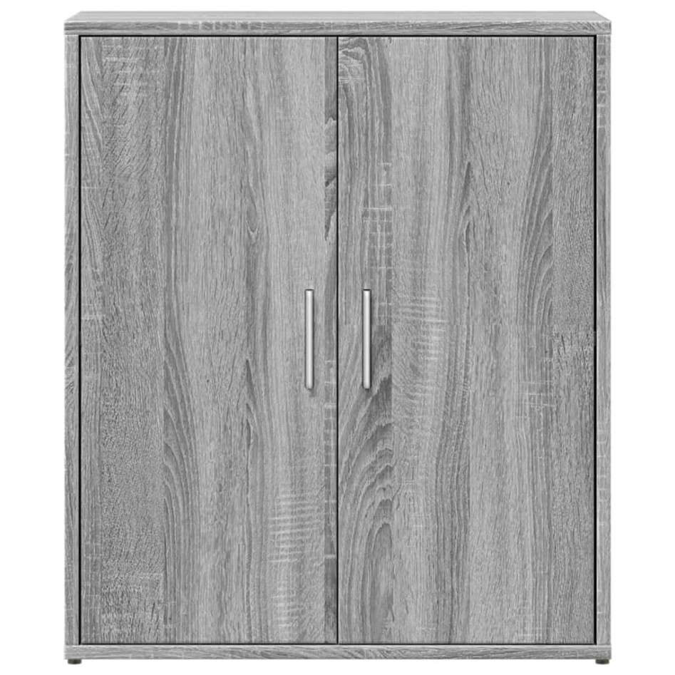 Aparador de madera de ingeniería 2 uds gris Sonoma 60x31x70