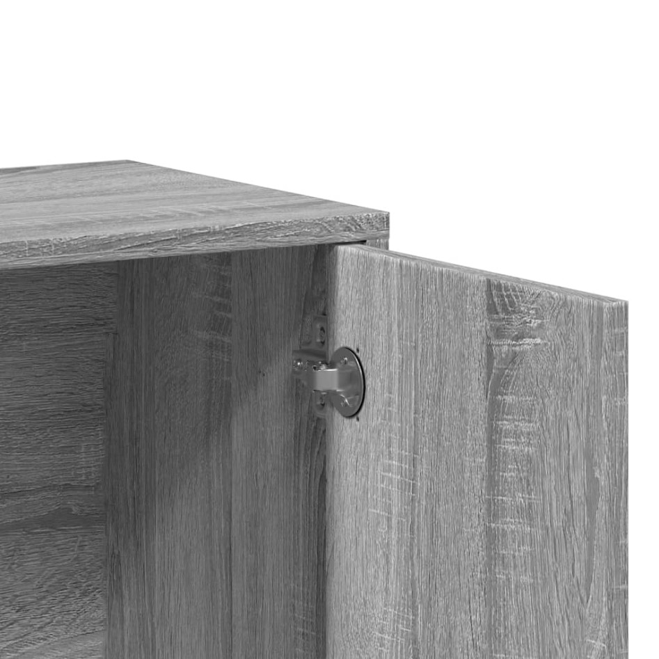 Aparador de madera de ingeniería 2 uds gris Sonoma 60x31x70