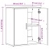 Aparador de madera de ingeniería 2 uds gris Sonoma 60x31x70