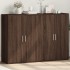 Aparadores 2 uds madera de ingeniería marrón roble 60x31x84