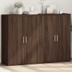 Aparadores 2 uds madera de ingeniería marrón roble 60x31x84 cm