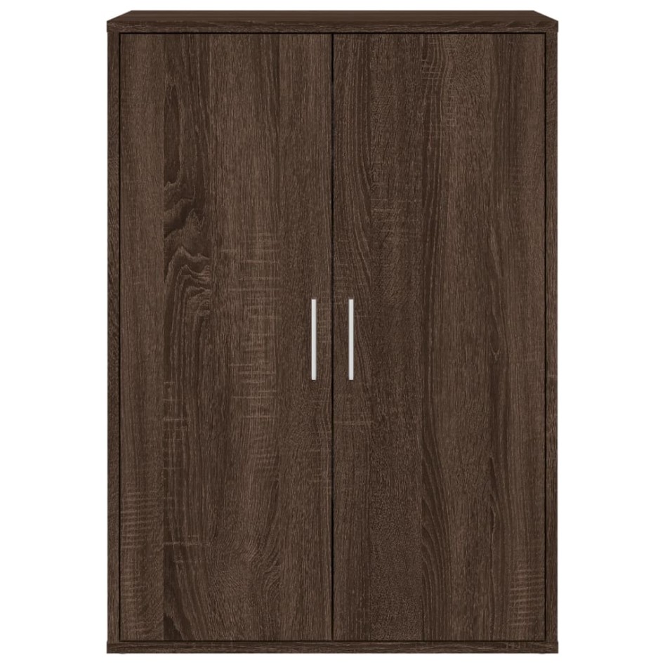 Aparadores 2 uds madera de ingeniería marrón roble 60x31x84