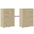 Aparadores 2 uds madera de ingeniería roble Sonoma 60x31x84