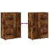 Aparadores 2 uds madera de ingeniería roble ahumado 60x31x84