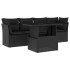 Set de muebles de jardín 5 pzas y cojines ratán sintético