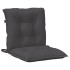 Cojines silla respaldo bajo 6 ud tela gris antracita