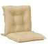 Cojines silla respaldo bajo 6 ud tela beige melange 100x50x7