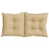 Cojines silla respaldo bajo 6 ud tela beige melange 100x50x7