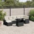 Set de sofás de jardín 8 piezas y cojines ratán sintético