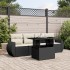 Set de muebles de jardín 5 pzas y cojines ratán sintético