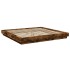 Estructura cama con luces LED madera roble ahumado 200x200