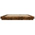Estructura cama con luces LED madera roble ahumado 200x200