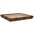 Estructura cama con luces LED madera roble ahumado 200x200