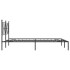 Estructura cama sin colchón con cabecero metal negro 140x200