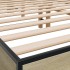 Estructura cama madera ingeniería metal roble Sonoma 150x200