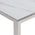 Mesa de centro plateada acero inoxidable y vidrio