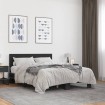 Estructura de cama madera de ingeniería y metal negro 140x190cm