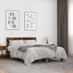 Estructura cama madera ingeniería metal roble ahumado 140x200cm