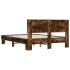 Estructura cama madera ingeniería metal roble ahumado