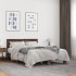 Estructura cama madera ingeniería metal marrón roble 140x200