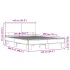 Estructura cama madera ingeniería metal marrón roble 140x200