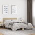 Estructura cama madera ingeniería metal roble Sonoma 140x190