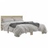 Estructura cama madera ingeniería metal roble Sonoma 140x190