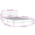 Estructura cama madera ingeniería metal roble Sonoma 140x190